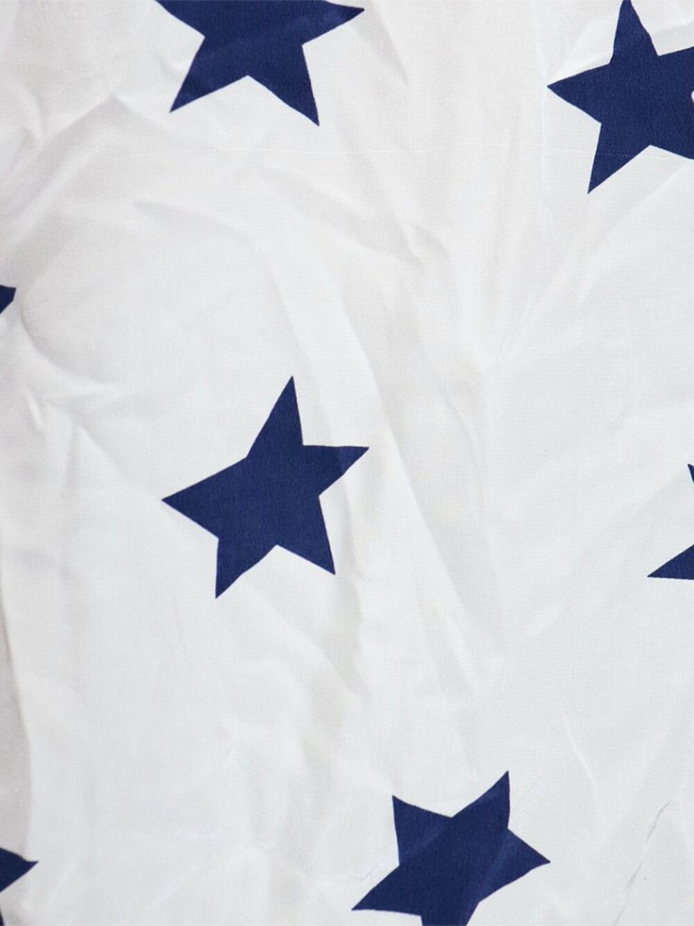 Escada Silk Star Print Button-Up Blouse White Blue S - Picture 6 of 6